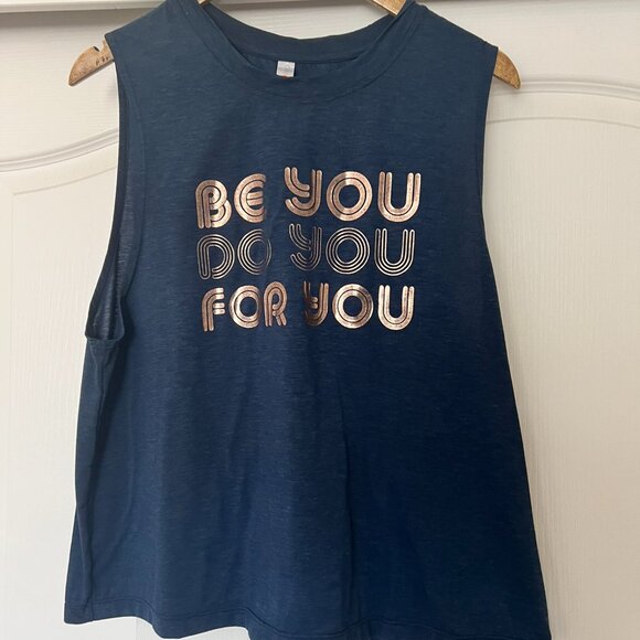 BE YOU DO YOU FOR YOU Womens Workout Shirt Size Large Muscle Tee - Worn Once - Picture 1 of 4